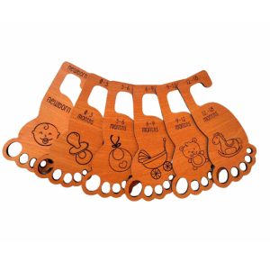 Kahve Renkli 6'lı Bebek Kıyafeti Gardırop Ayırıcı Askılık Seti