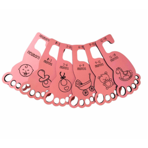 Pembe 6'lı Bebek Kıyafeti Gardırop Ayırıcı Askılık Seti