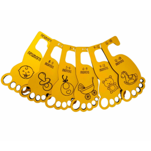 6'lı Sarı Bebek Gardırop Ayırıcı Askılık Seti