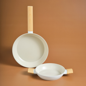 Karaca x Refika Swiss Crystal Almond Cream Indüksiyon Tabanlı Tava Sahan Set